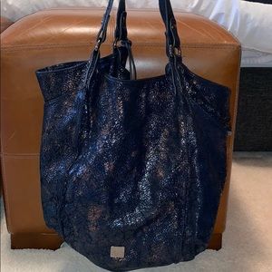 Black cooper metallic Kooba bag